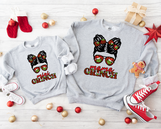 Mama & Mini Grinch Ash Sweatshirt