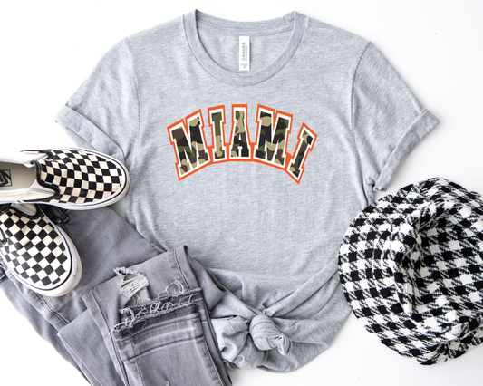 Miami Arched Camo Ash Tee