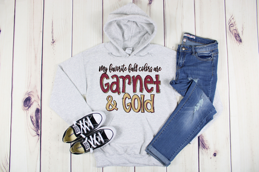 My Favorite Fall Colors are Garnet & Gold Ash Hoodie