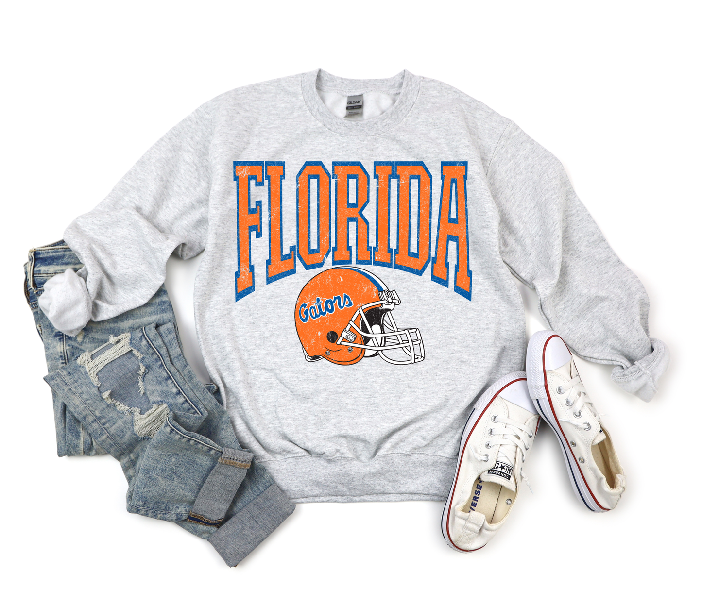 Orange Florida Helmet Ash Sweatshirt
