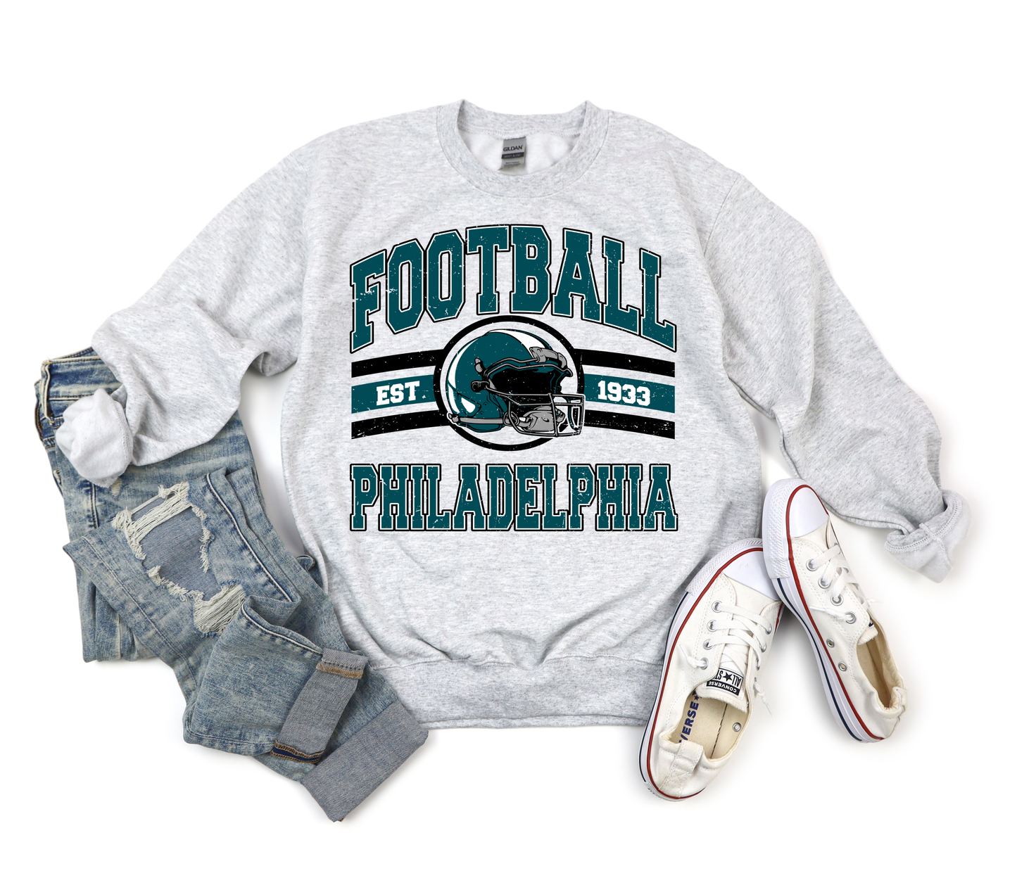 Philadelphia Football Est 1933 Ash Sweatshirt
