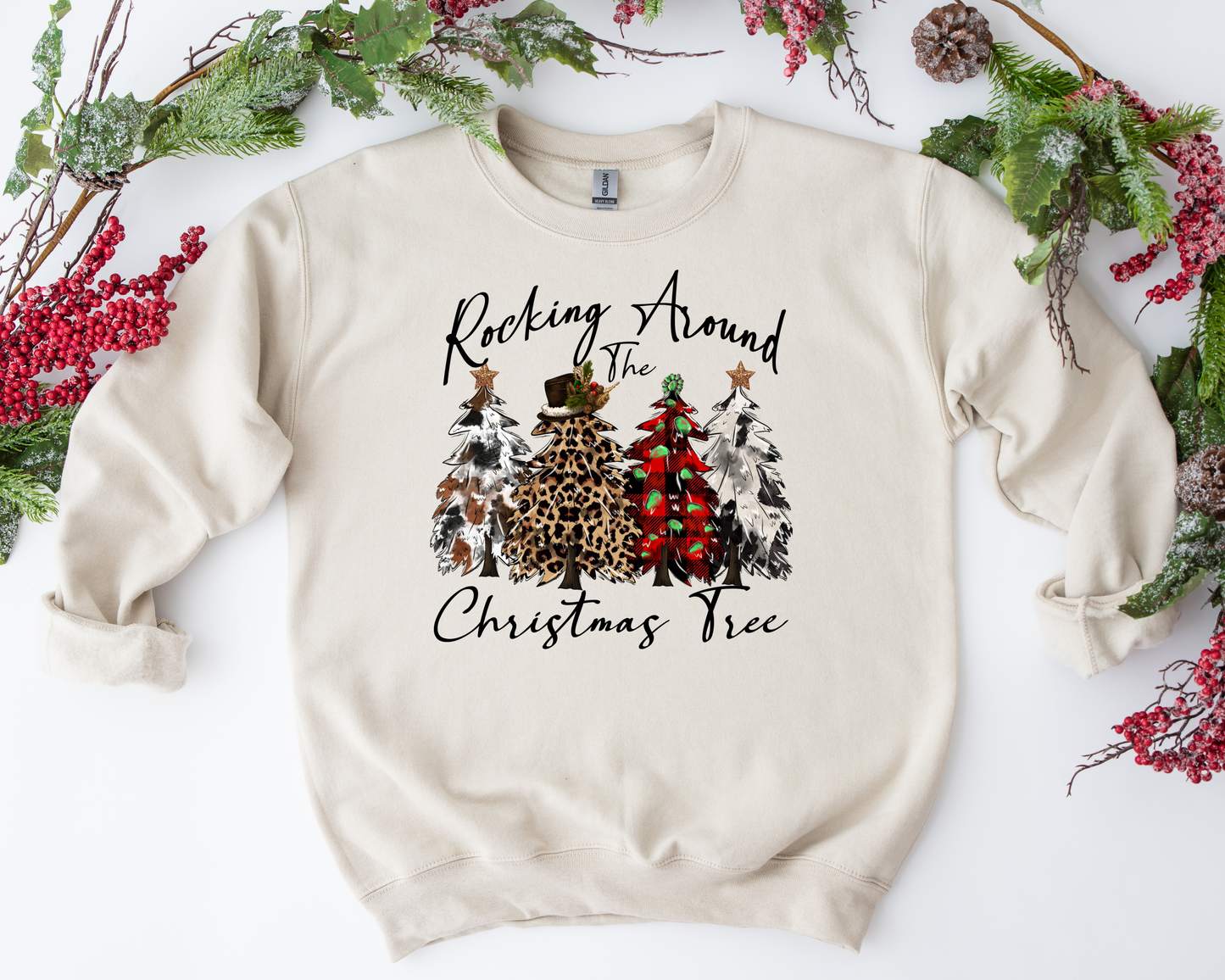 Rocking Around The Christmas Tree Sand Sweatshirt