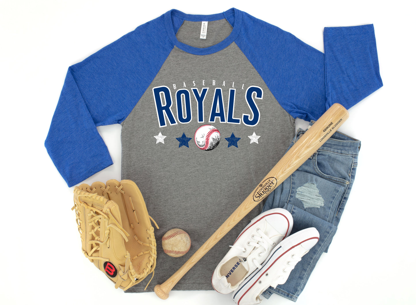 Royals Baseball Dark Grey Raglan