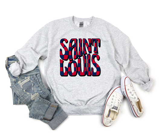 Saint Louis Wavy Checkered Ash Sweatshirt
