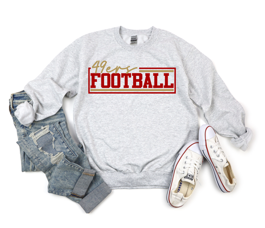 San Fran 49ers Lined Football Ash Sweatshirt