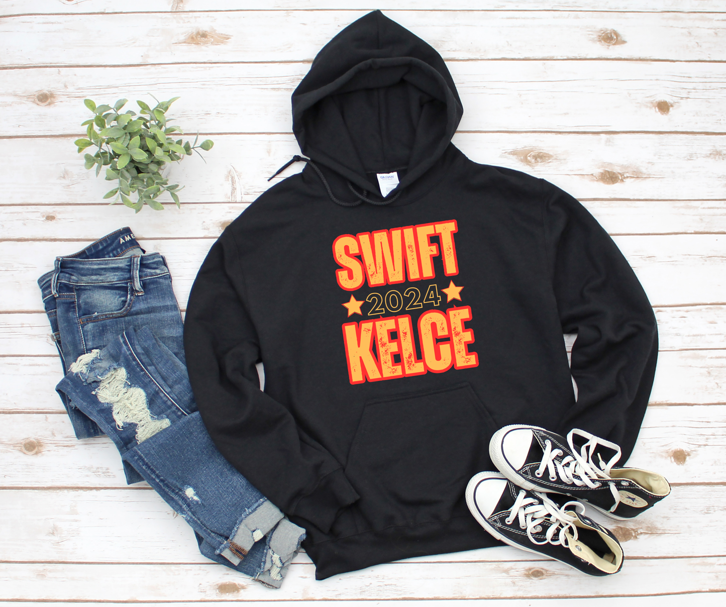 Swift 2024 Kelce Black Hoodie