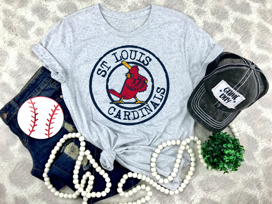St. Louis Cardinal Red Bird Ash Tee