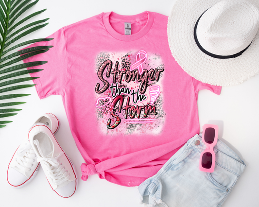 Stronger Than The Storm Pink Tee