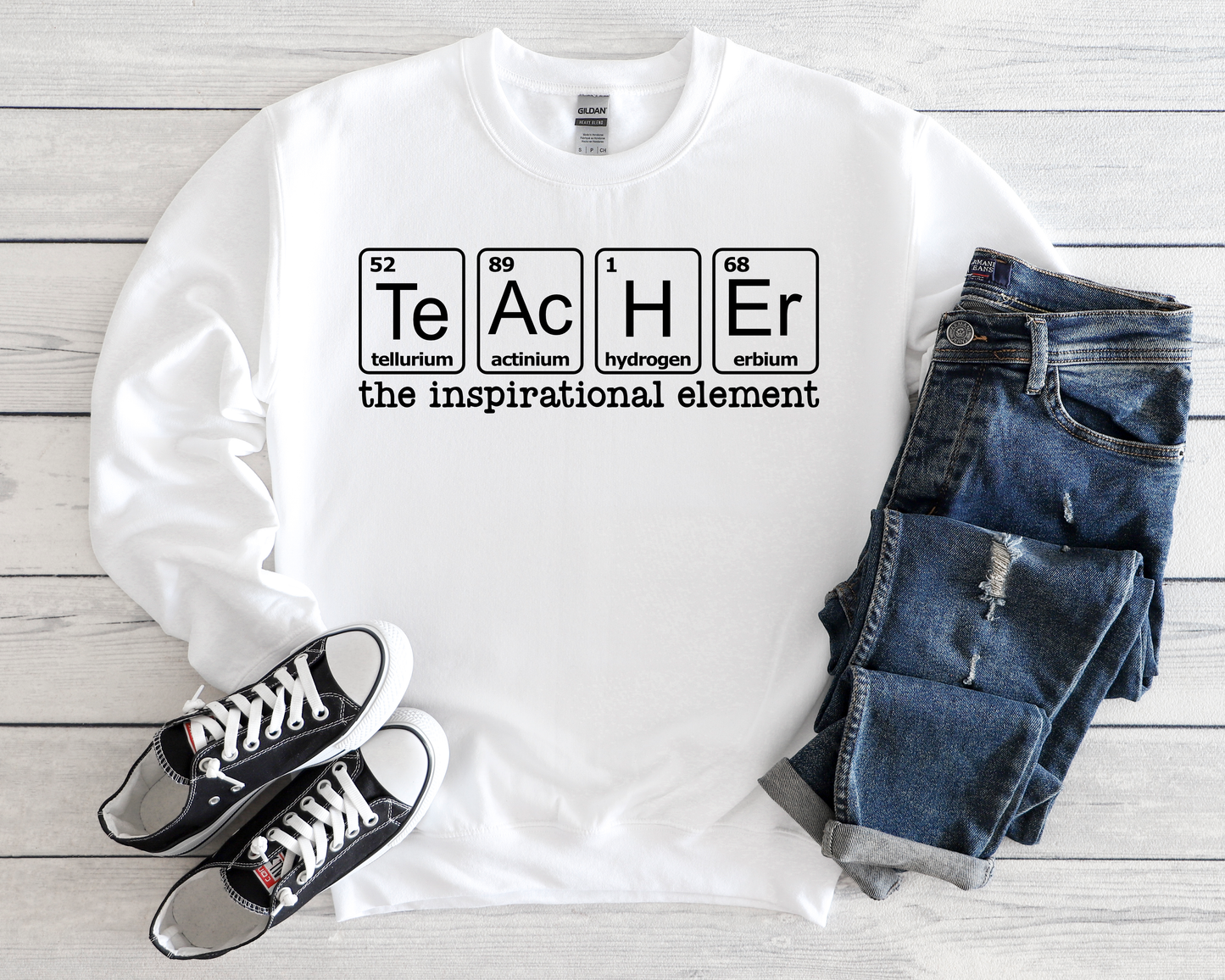 Periodic Table Teacher White Sweatshirt