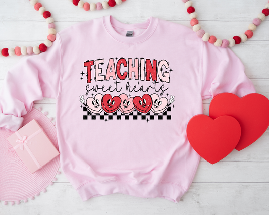 Teaching Sweethearts Light Pink Sweatshirt