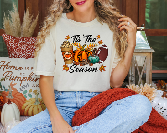 Tis The Season Fall Leopard Ivory Comfort Colors