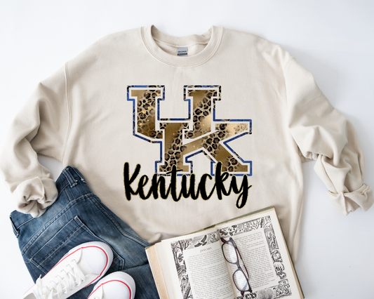 UK Kentucky Leopard Sand Sweatshirt