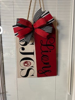 SJCS Door Tag Red/WIte