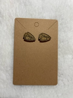 ***PREORDER*** Chiefs Engraved Wooden Arrowhead Earrings