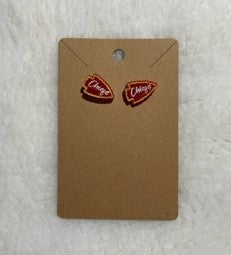 **PREORDER*** Red Arrowhead White Chiefs Acrylic Earrings